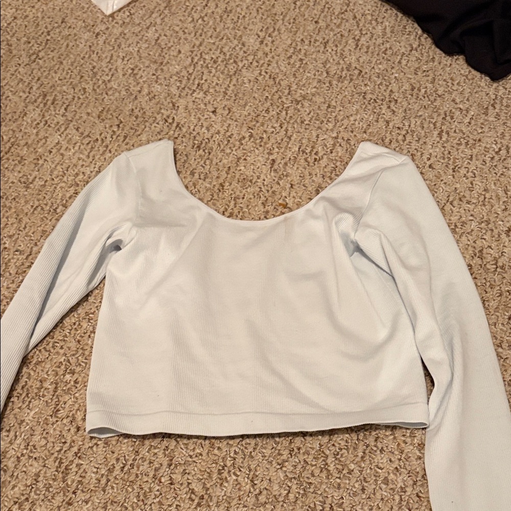 Wild Fable Light Blue Crop Top